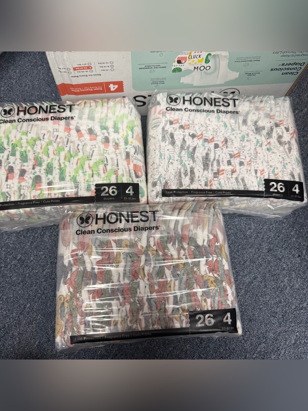 The Honest Company Brand Baby Diapers Size 4 78 count